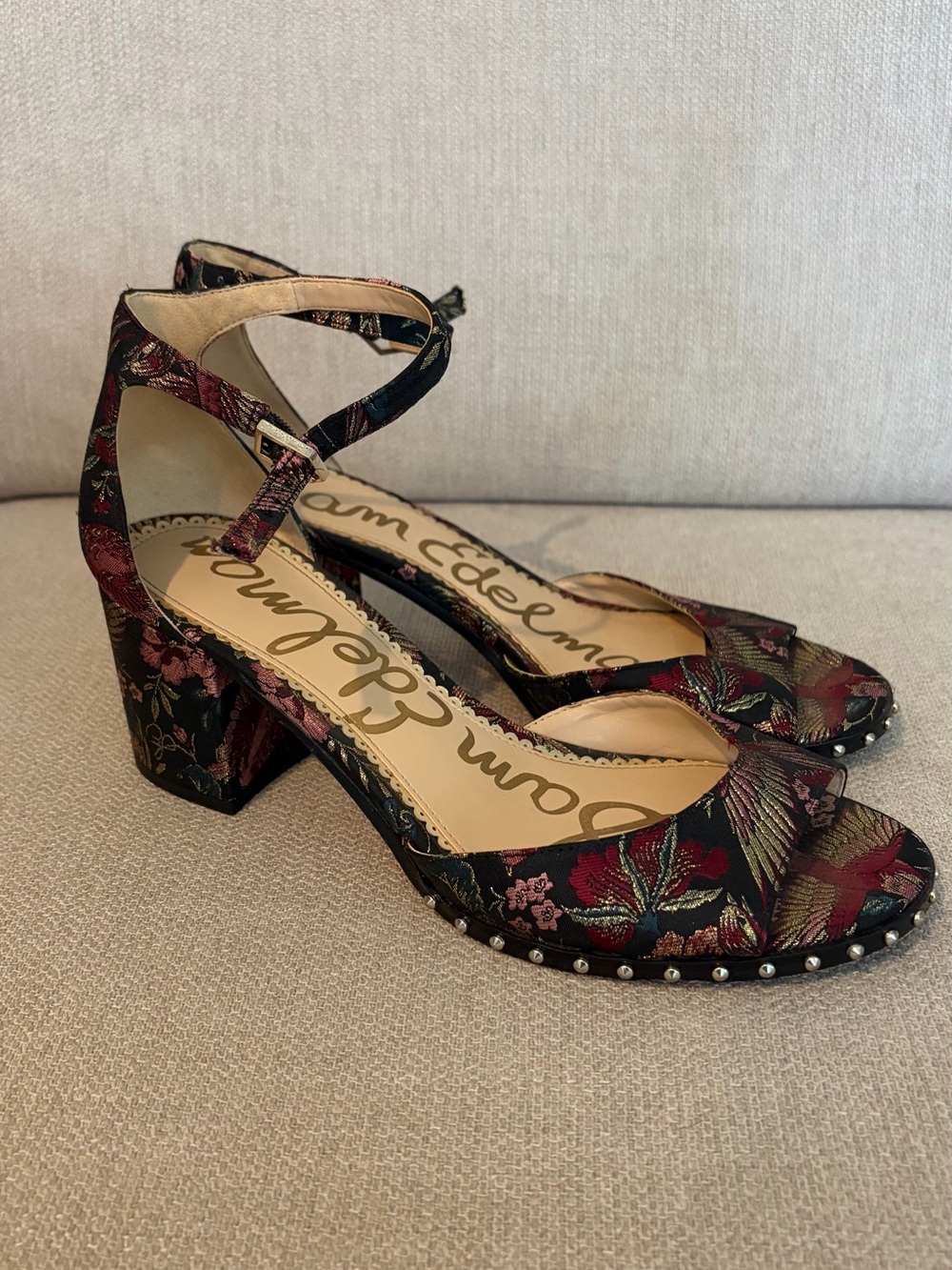 Sam Edelman Brocade Susie Heels Size  8.5